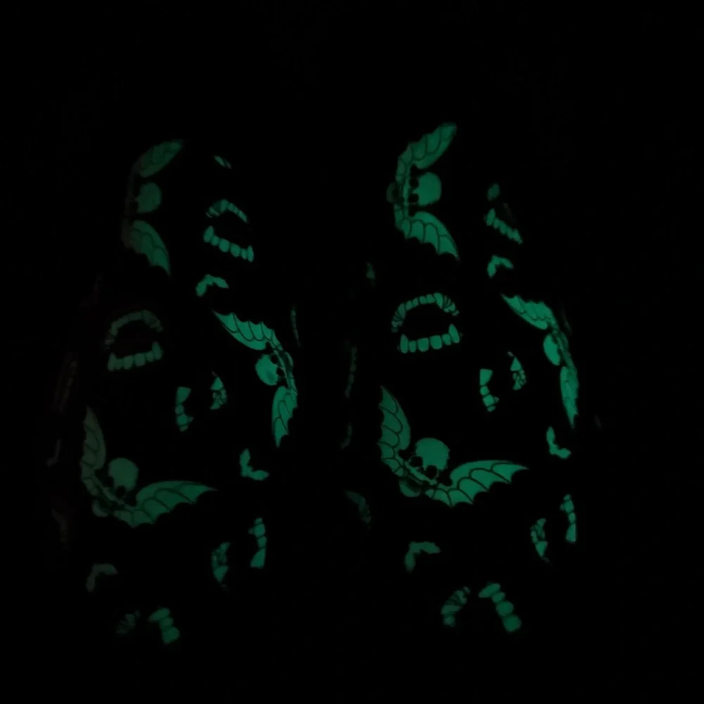 VANS CLASSIC SLIP-ON “GLOW FRIGHTS” HALLOWEEN SKATE SHOES WOMEN’S 7.5 / MEN’S 6